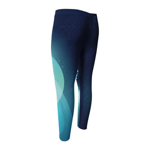 Astronaut Floating Through Space Print Men's Compression Pants