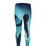 Astronaut Floating Through Space Print Men's leggings