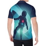Astronaut Floating Through Space Print Men's Shirt