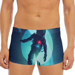 Astronaut Floating Through Space Print Men's Short Boxer Briefs