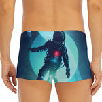 Astronaut Floating Through Space Print Men's Short Boxer Briefs