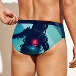 Astronaut Floating Through Space Print Men's Swim Briefs
