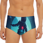 Astronaut Floating Through Space Print Men's Triangle Swim Briefs