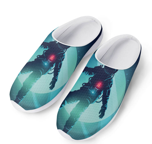 Astronaut Floating Through Space Print Mesh Casual Shoes