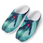 Astronaut Floating Through Space Print Mesh Casual Shoes
