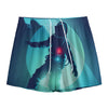 Astronaut Floating Through Space Print Mesh Shorts