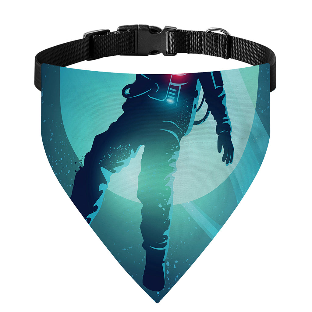 Astronaut Floating Through Space Print Over The Collar Dog Bandana