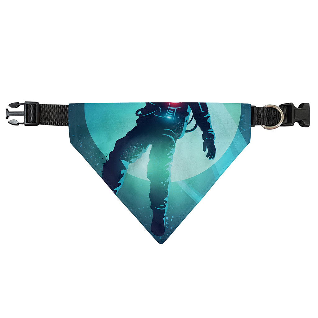 Astronaut Floating Through Space Print Over The Collar Dog Bandana