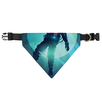 Astronaut Floating Through Space Print Over The Collar Dog Bandana