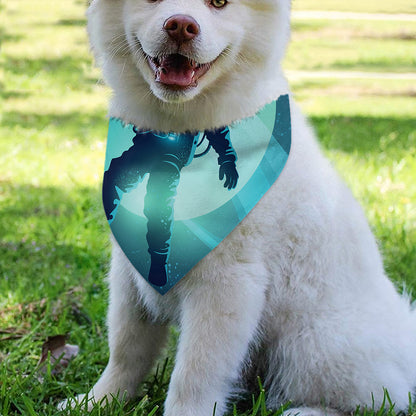 Astronaut Floating Through Space Print Over The Collar Dog Bandana