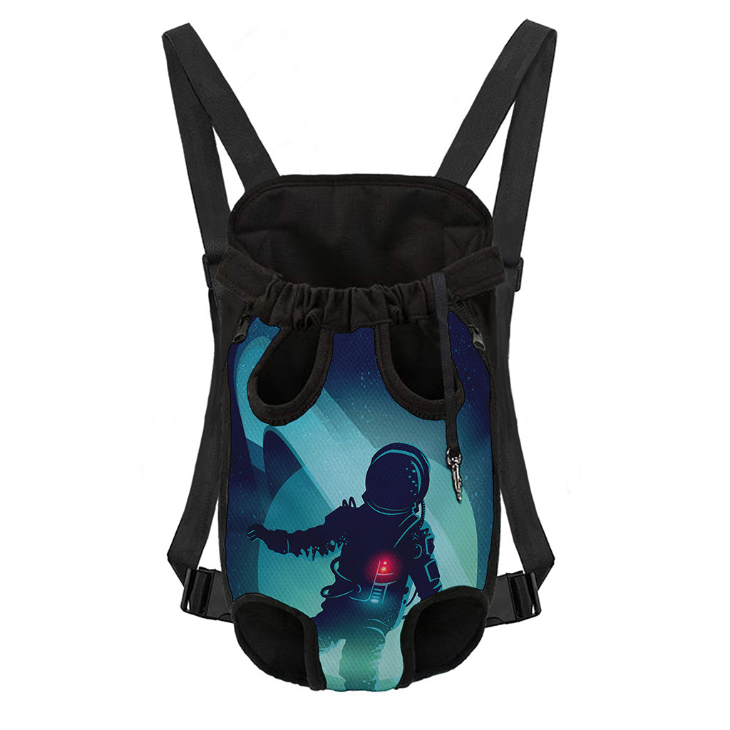 Astronaut Floating Through Space Print Pet Carrier Backpack