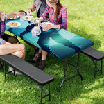 Astronaut Floating Through Space Print Picnic Table Cover