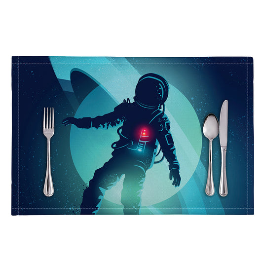 Astronaut Floating Through Space Print Placemat