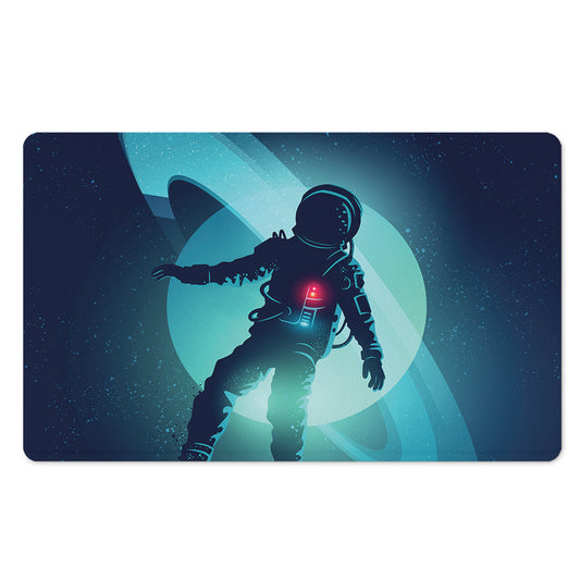 Astronaut Floating Through Space Print Polyester Doormat