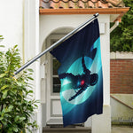 Astronaut Floating Through Space Print Polyester Flag