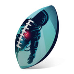 Astronaut Floating Through Space Print Rugby Ball
