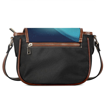 Astronaut Floating Through Space Print Saddle Bag