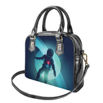 Astronaut Floating Through Space Print Shoulder Handbag