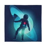 Astronaut Floating Through Space Print Silk Bandana