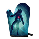 Astronaut Floating Through Space Print Single Oven Mitt