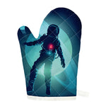 Astronaut Floating Through Space Print Single Oven Mitt