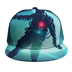 Astronaut Floating Through Space Print Snapback Cap