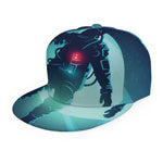 Astronaut Floating Through Space Print Snapback Cap