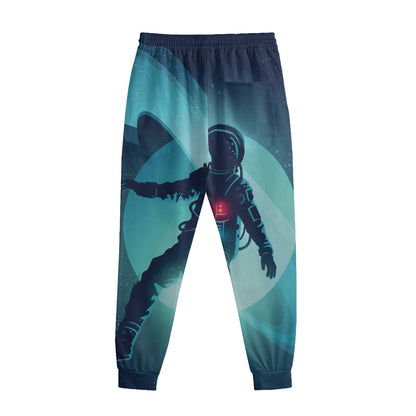 Astronaut Floating Through Space Print Sweatpants