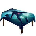 Astronaut Floating Through Space Print Tablecloth