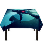 Astronaut Floating Through Space Print Tablecloth
