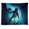 Astronaut Floating Through Space Print Tapestry