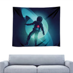 Astronaut Floating Through Space Print Tapestry