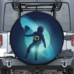 Astronaut Floating Through Space Print Tire Cover With Camera Hole