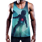 Astronaut Floating Through Space Print Training Tank Top