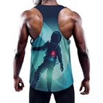 Astronaut Floating Through Space Print Training Tank Top