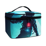 Astronaut Floating Through Space Print Travel Makeup Bag