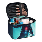 Astronaut Floating Through Space Print Travel Makeup Bag