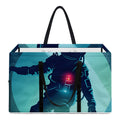 Astronaut Floating Through Space Print Utility Tote Bag
