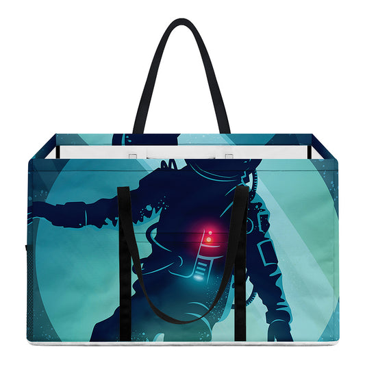 Astronaut Floating Through Space Print Utility Tote Bag