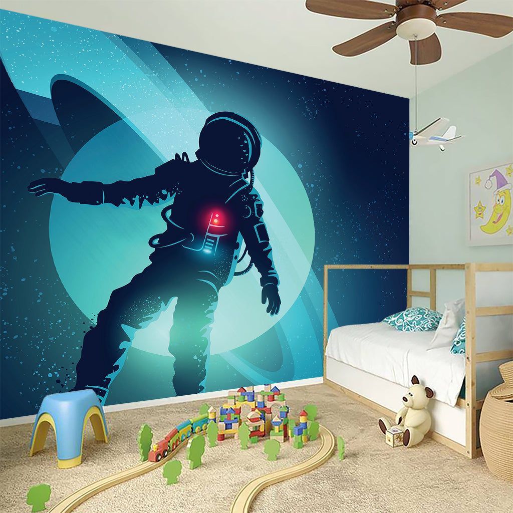 Astronaut Floating Through Space Print Wall Sticker