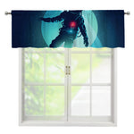 Astronaut Floating Through Space Print Window Valance
