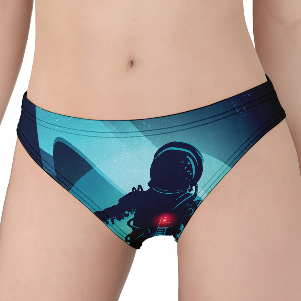 Astronaut Floating Through Space Print Women's Panties