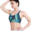 Astronaut Floating Through Space Print Women's Sports Bra