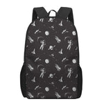 Astronaut In Space Pattern Print 17 Inch Backpack