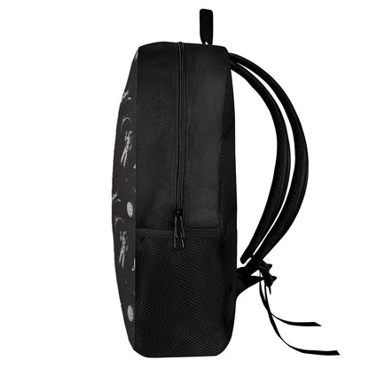 Astronaut In Space Pattern Print 17 Inch Backpack