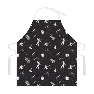 Astronaut In Space Pattern Print Adjustable Apron