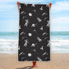 Astronaut In Space Pattern Print Beach Towel