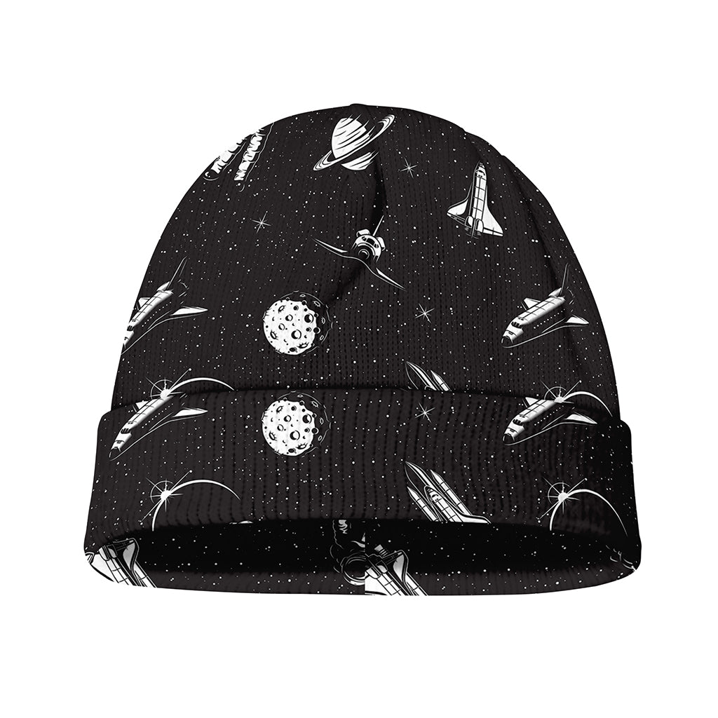 Astronaut In Space Pattern Print Beanie