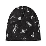Astronaut In Space Pattern Print Beanie