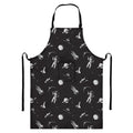 Astronaut In Space Pattern Print Bib Apron With Pocket
